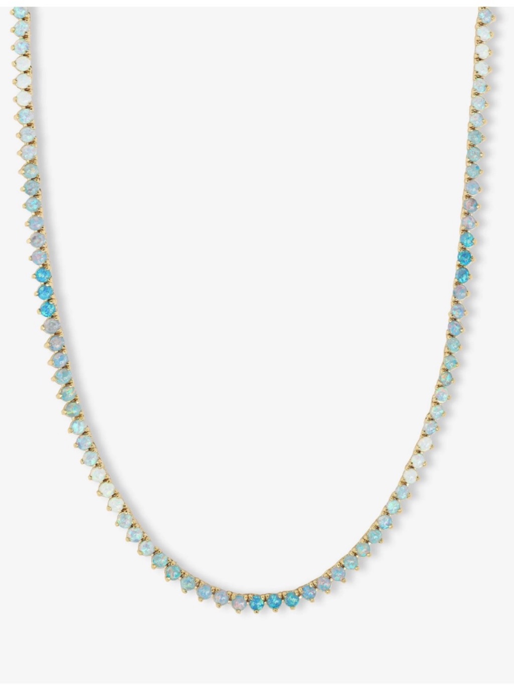 Nwt Melinda Maria Gold “Not Your Basic Ombr Tennis Necklace”